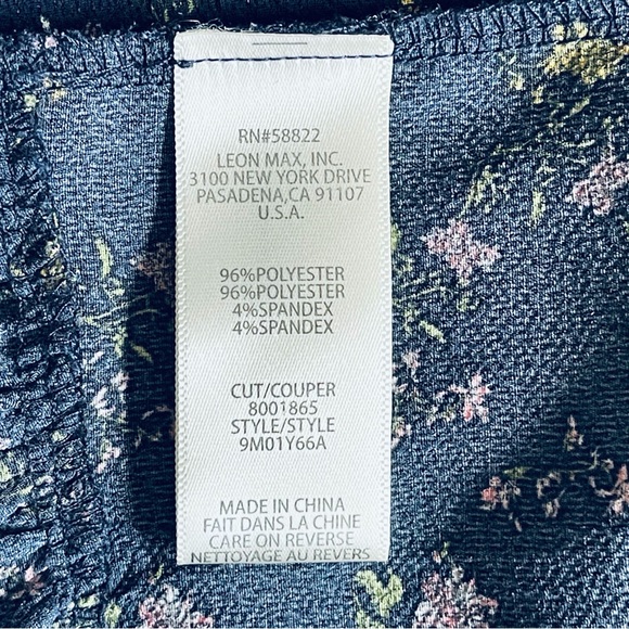 Max Studio Crepe Empire Waist Dress 3/4 Tiered Bubble Sleeves V-Neck Layered - Picture 13 of 13